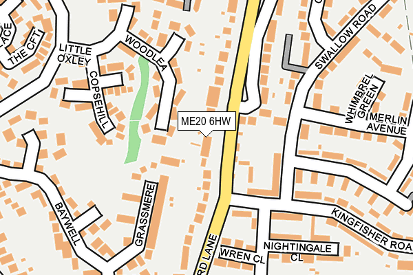 ME20 6HW map - OS OpenMap – Local (Ordnance Survey)