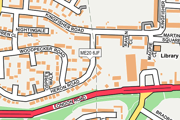 ME20 6JF map - OS OpenMap – Local (Ordnance Survey)