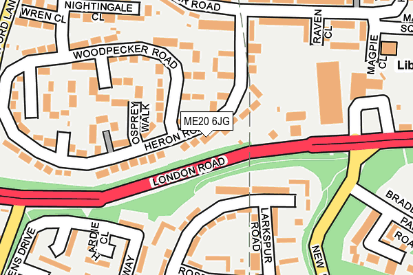 ME20 6JG map - OS OpenMap – Local (Ordnance Survey)