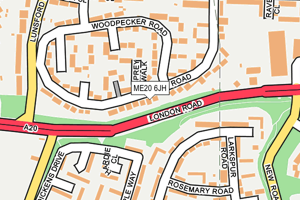 ME20 6JH map - OS OpenMap – Local (Ordnance Survey)