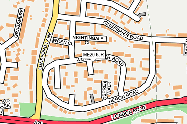 ME20 6JR map - OS OpenMap – Local (Ordnance Survey)