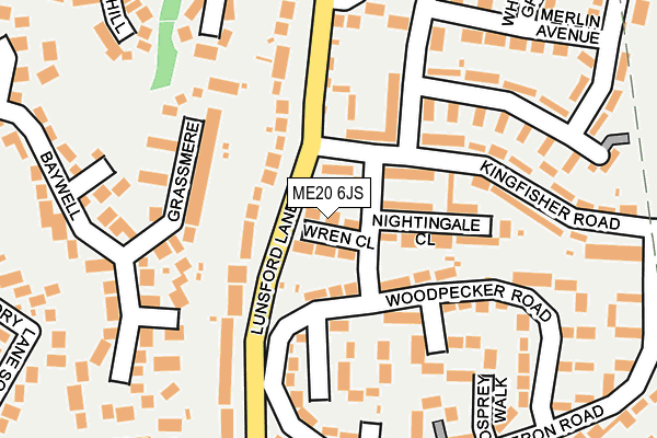 ME20 6JS map - OS OpenMap – Local (Ordnance Survey)