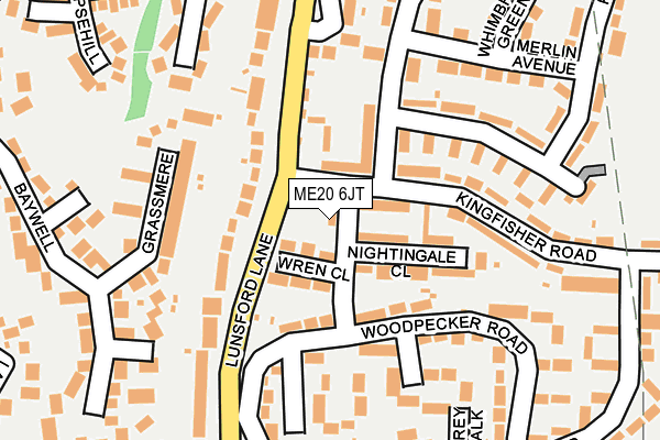 ME20 6JT map - OS OpenMap – Local (Ordnance Survey)