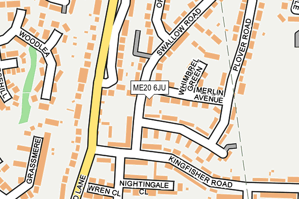 ME20 6JU map - OS OpenMap – Local (Ordnance Survey)