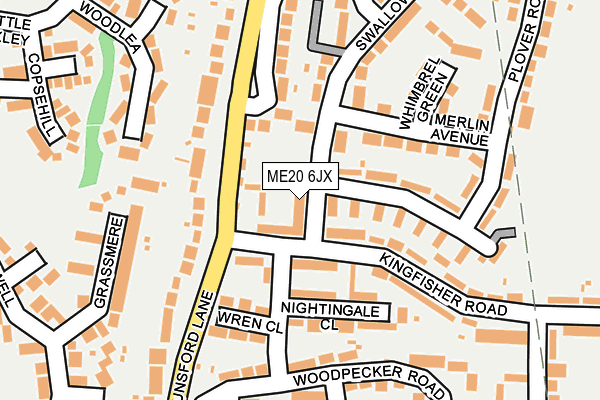 ME20 6JX map - OS OpenMap – Local (Ordnance Survey)