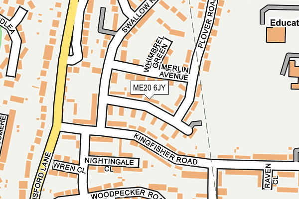 ME20 6JY map - OS OpenMap – Local (Ordnance Survey)