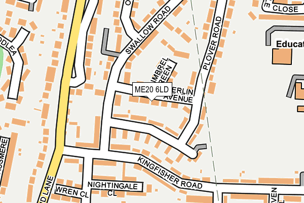 ME20 6LD map - OS OpenMap – Local (Ordnance Survey)
