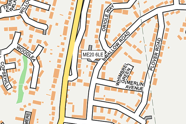 ME20 6LE map - OS OpenMap – Local (Ordnance Survey)