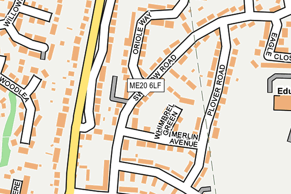 ME20 6LF map - OS OpenMap – Local (Ordnance Survey)