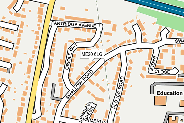 ME20 6LG map - OS OpenMap – Local (Ordnance Survey)