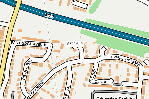 ME20 6LP map - OS OpenMap – Local (Ordnance Survey)