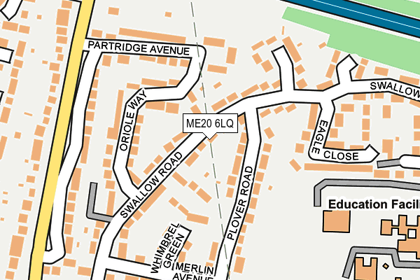 ME20 6LQ map - OS OpenMap – Local (Ordnance Survey)
