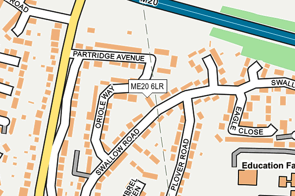 ME20 6LR map - OS OpenMap – Local (Ordnance Survey)