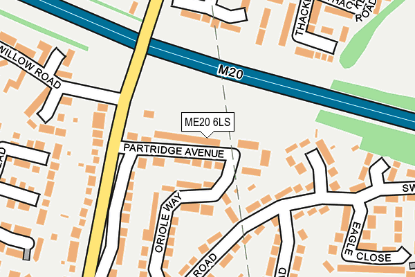 ME20 6LS map - OS OpenMap – Local (Ordnance Survey)