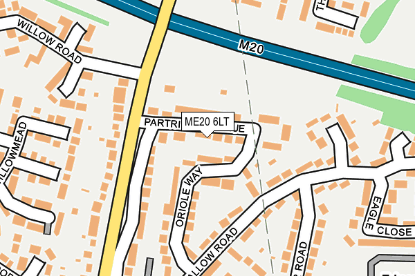 ME20 6LT map - OS OpenMap – Local (Ordnance Survey)