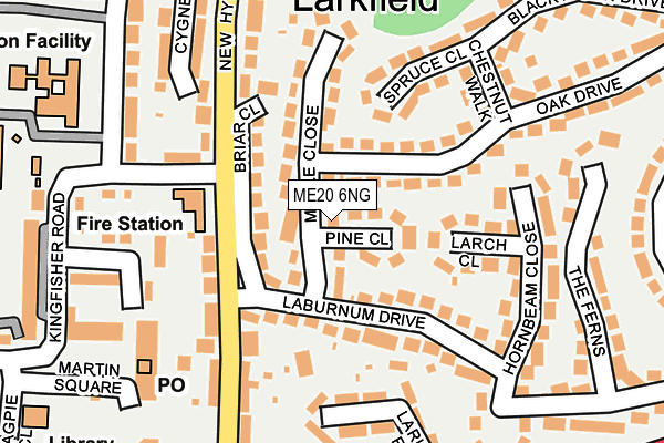 ME20 6NG map - OS OpenMap – Local (Ordnance Survey)