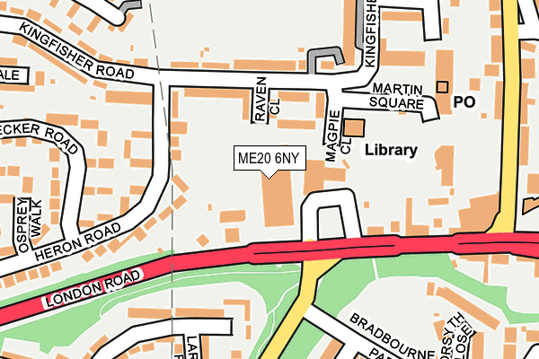 ME20 6NY map - OS OpenMap – Local (Ordnance Survey)
