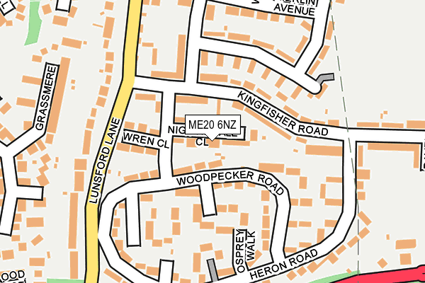 ME20 6NZ map - OS OpenMap – Local (Ordnance Survey)
