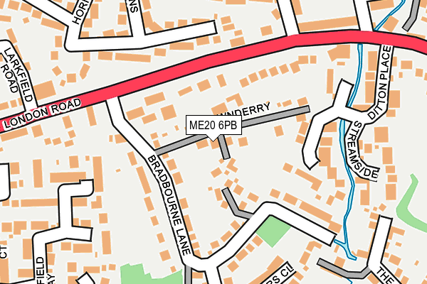 ME20 6PB map - OS OpenMap – Local (Ordnance Survey)