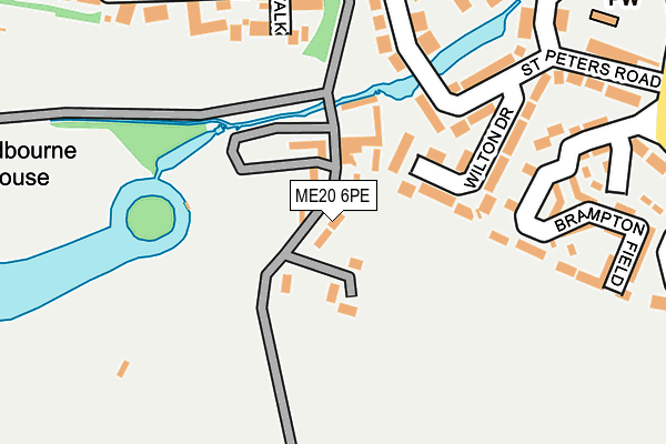 ME20 6PE map - OS OpenMap – Local (Ordnance Survey)