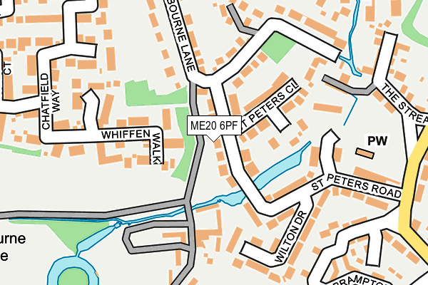ME20 6PF map - OS OpenMap – Local (Ordnance Survey)