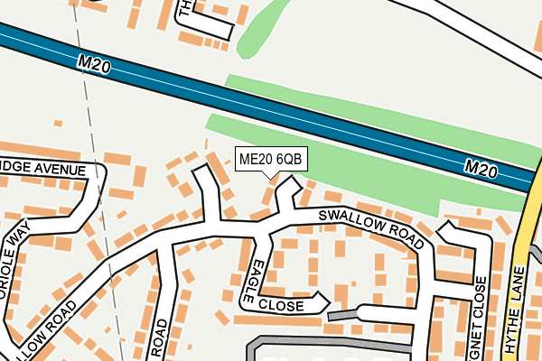 ME20 6QB map - OS OpenMap – Local (Ordnance Survey)