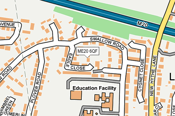 ME20 6QF map - OS OpenMap – Local (Ordnance Survey)