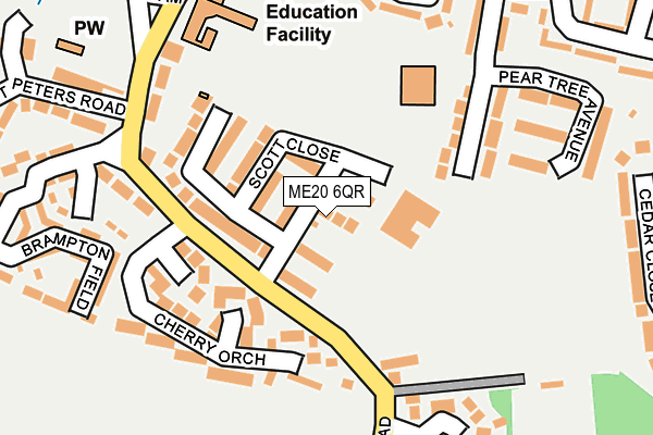 ME20 6QR map - OS OpenMap – Local (Ordnance Survey)