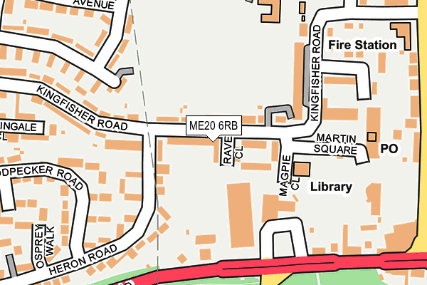 ME20 6RB map - OS OpenMap – Local (Ordnance Survey)