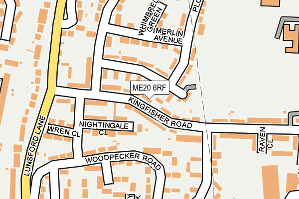 ME20 6RF map - OS OpenMap – Local (Ordnance Survey)
