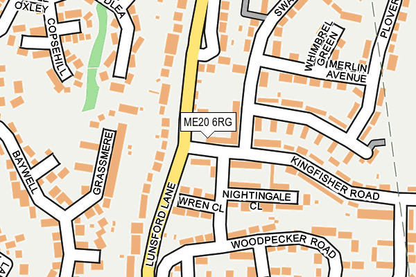 ME20 6RG map - OS OpenMap – Local (Ordnance Survey)