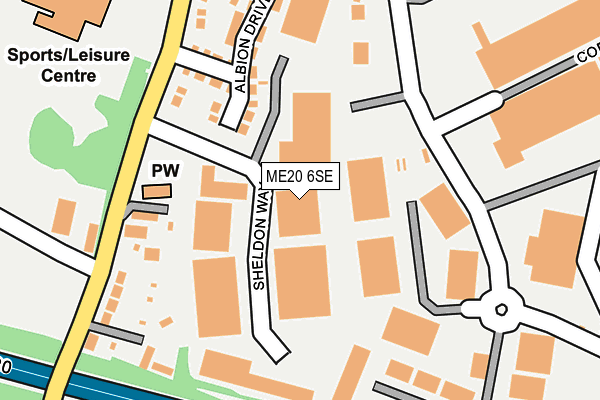 ME20 6SE map - OS OpenMap – Local (Ordnance Survey)