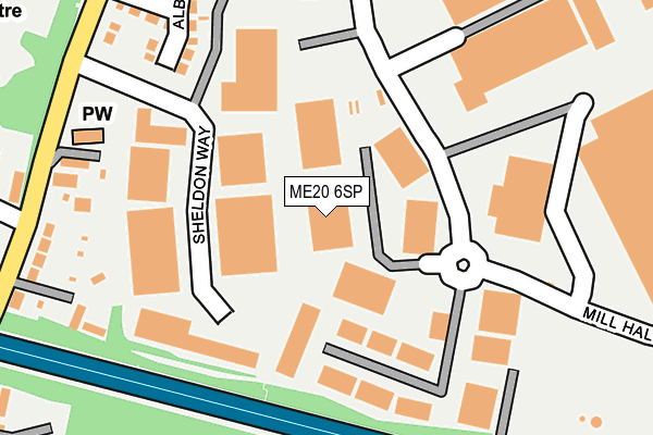 ME20 6SP map - OS OpenMap – Local (Ordnance Survey)