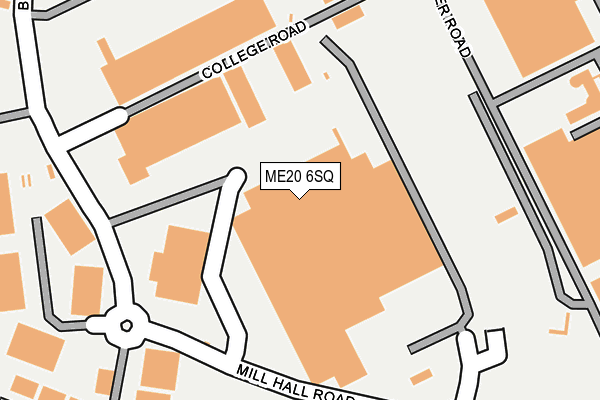 ME20 6SQ map - OS OpenMap – Local (Ordnance Survey)