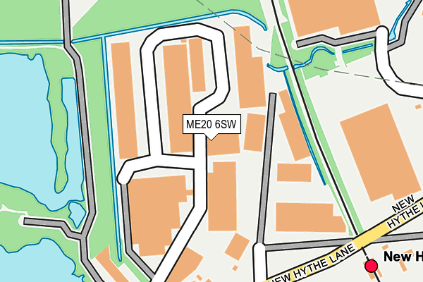 ME20 6SW map - OS OpenMap – Local (Ordnance Survey)