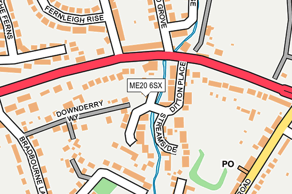 ME20 6SX map - OS OpenMap – Local (Ordnance Survey)