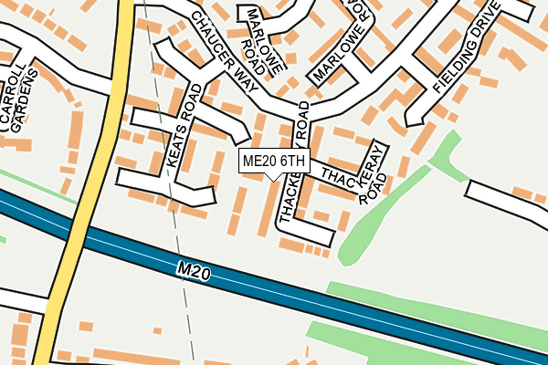 ME20 6TH map - OS OpenMap – Local (Ordnance Survey)
