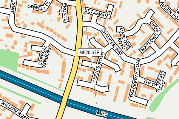 ME20 6TP map - OS OpenMap – Local (Ordnance Survey)