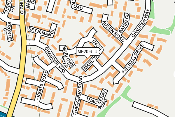 ME20 6TU map - OS OpenMap – Local (Ordnance Survey)
