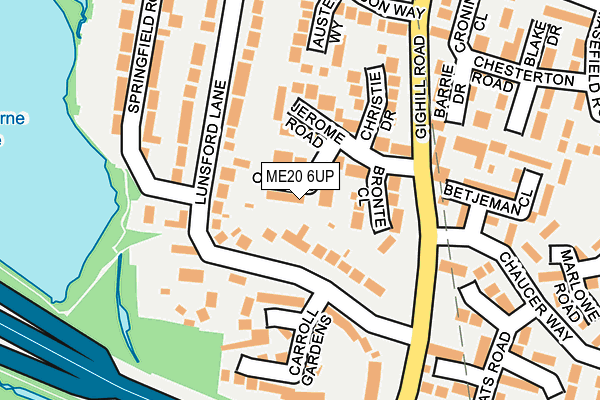 ME20 6UP map - OS OpenMap – Local (Ordnance Survey)