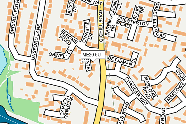 ME20 6UT map - OS OpenMap – Local (Ordnance Survey)