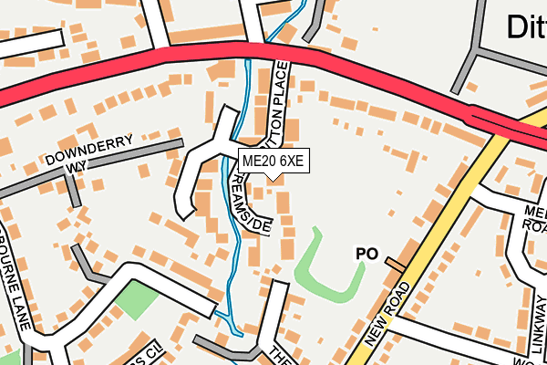 ME20 6XE map - OS OpenMap – Local (Ordnance Survey)
