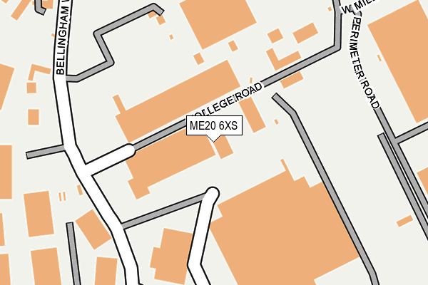 ME20 6XS map - OS OpenMap – Local (Ordnance Survey)