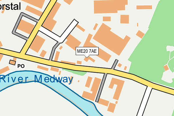 ME20 7AE map - OS OpenMap – Local (Ordnance Survey)