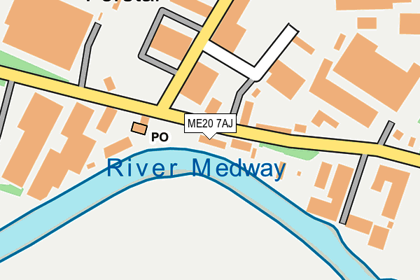 ME20 7AJ map - OS OpenMap – Local (Ordnance Survey)