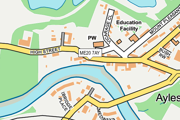 ME20 7AY map - OS OpenMap – Local (Ordnance Survey)