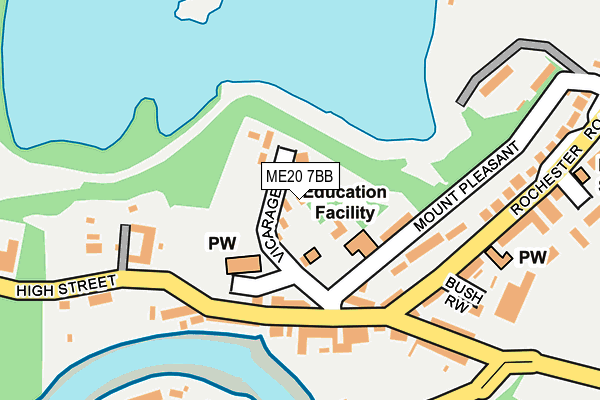ME20 7BB map - OS OpenMap – Local (Ordnance Survey)