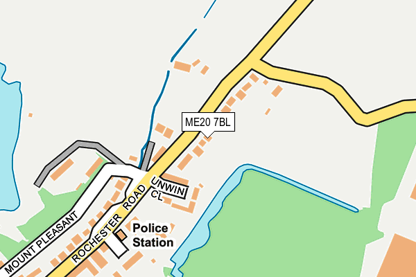 Map of AYLESFORD ENTERPRISES LIMITED at local scale