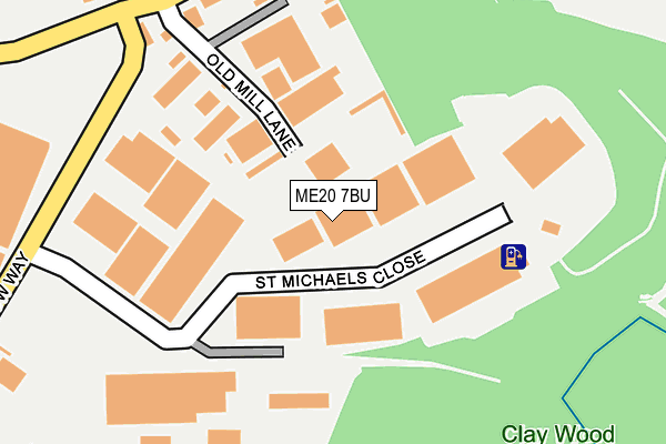 ME20 7BU map - OS OpenMap – Local (Ordnance Survey)