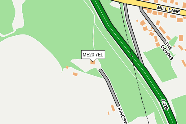 ME20 7EL map - OS OpenMap – Local (Ordnance Survey)